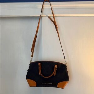 Dooney & Bourke Black and Tan Crossbody Bag